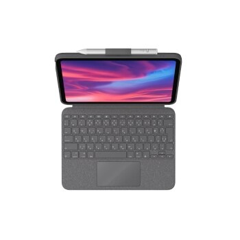 Capa iPad 10 10.9 10ª geração 2022 Capa para teclado touchpad Retrô com  teclas redondas e mouse Teclado colorido bonito com trackpad sensível ao